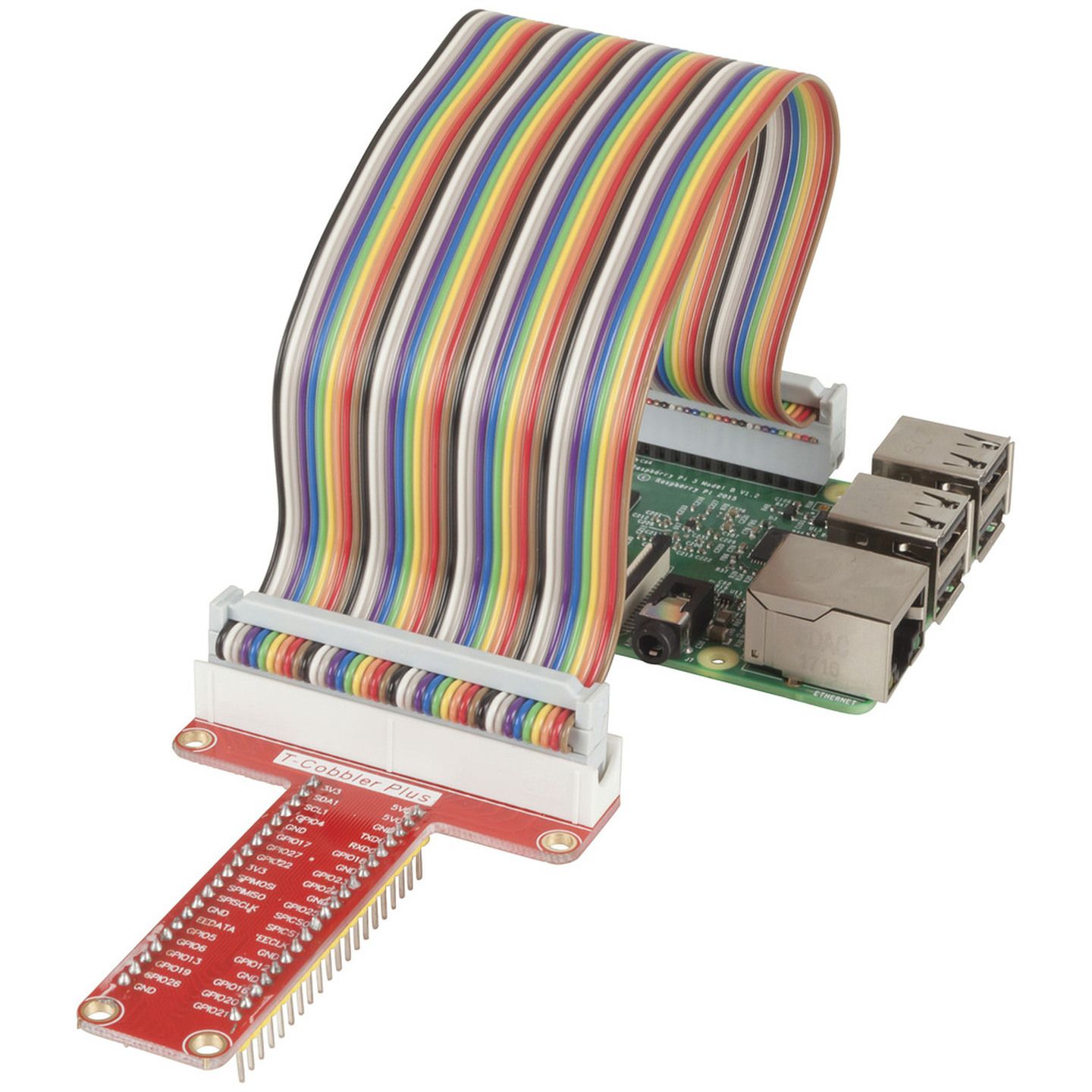 Raspberry Pi GPIO Breakout Lead and Header for breadboard