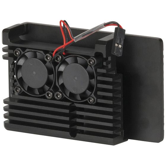 HEATSINK CASE WITH DUAL FAN FOR RPI4