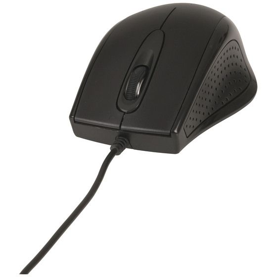 Nextech Wired 3-Button Optical Mouse – Plug-and-Play, USB Powered, No Batteries Needed
