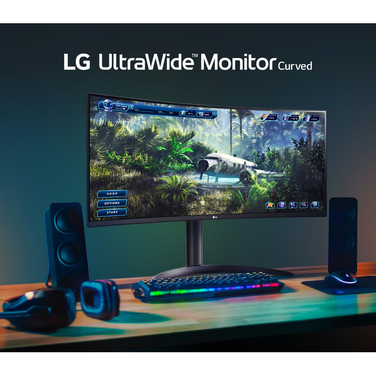 34in Curved UltraWide QHD Gaming Monitor 160Hz 5ms 