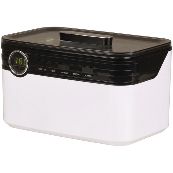 Jaycar 1800ml 80W Ultrasonic Cleaner – 5 Timers, Defoam Mode, Blue LED Bowl