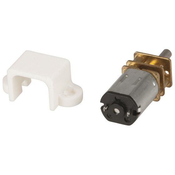 DUINOTECH 6V Micro Gearhead Motor with Mounting Brackets – 600RPM, 1:30 Ratio, CCW