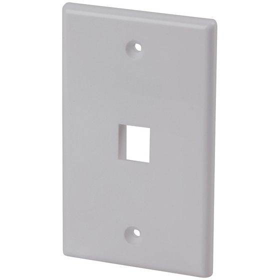Jaycar Keystone Wall Plate – Single Port, White