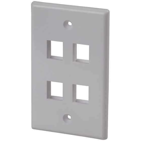 Jaycar Keystone Wall Plate – Quad Port