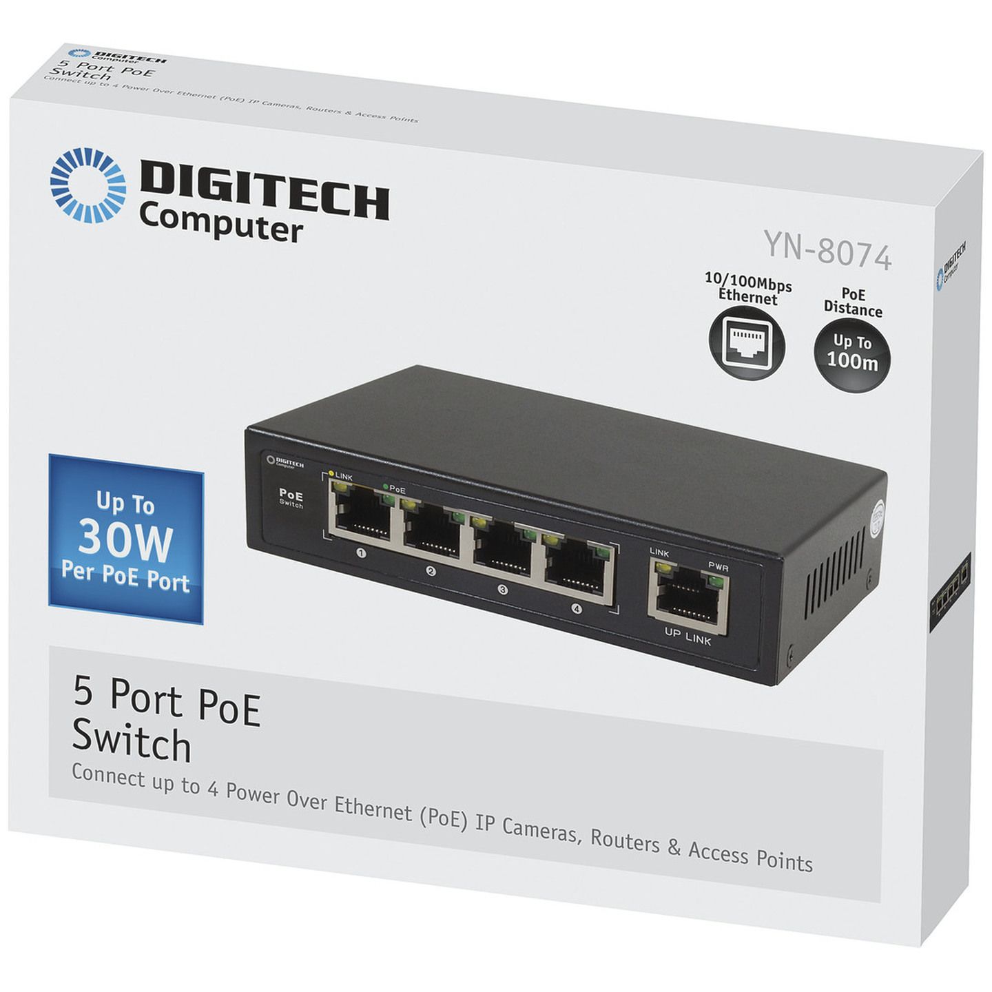 5-Port 10/100 PoE Network Switch