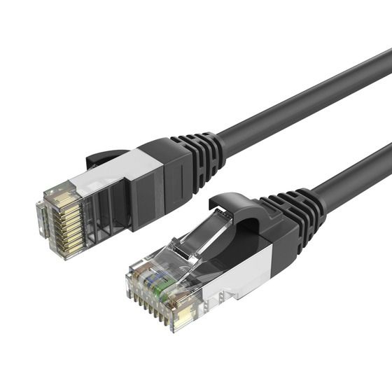 Jaycar Cat6a Crossover Cable 2m Black – RJ45, 10Gbps, 24 AWG Unshielded
