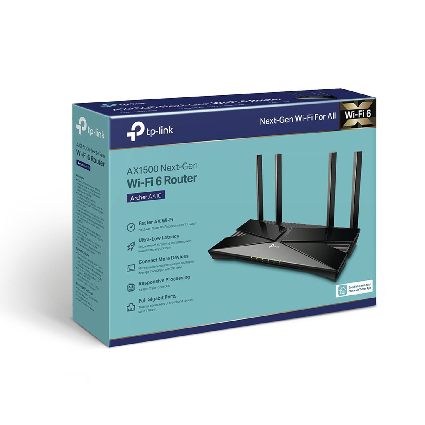 TP-Link AX1500 Wi-Fi 6 Wireless Router AX10