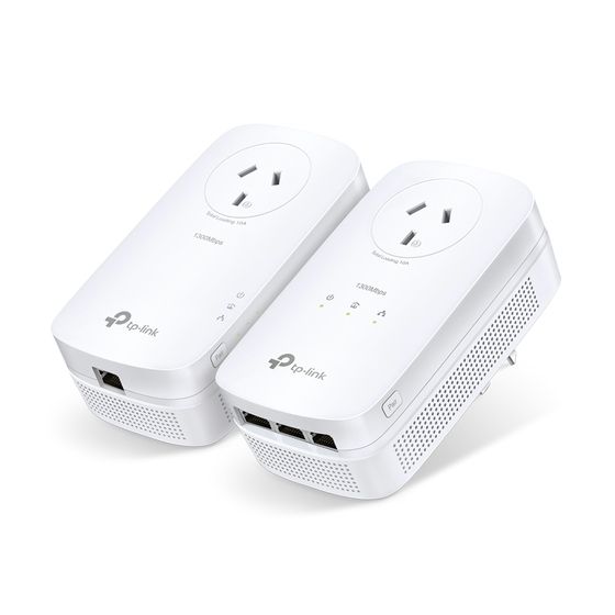 TP-LINK AV1300 3-Port Gigabit Pass-Through Powerline Starter Kit