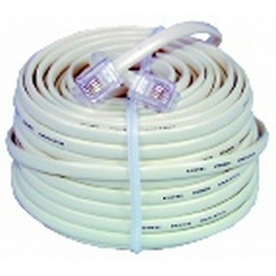 JAYCAR 10M RJ12 6P/4C Phone Extension Cable – Ivory
