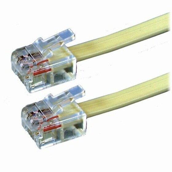 JAYCAR 5M RJ12 6P/4C Phone Extension Cable – Ivory