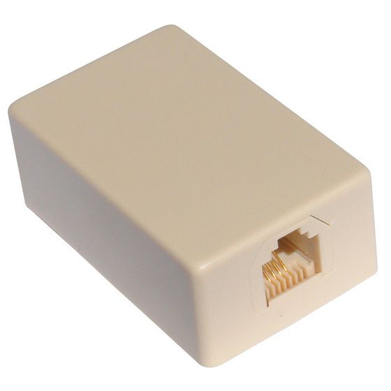 US Modular Skirting Mount Wall Socket – RJ11 6P/4C (Jaycar)
