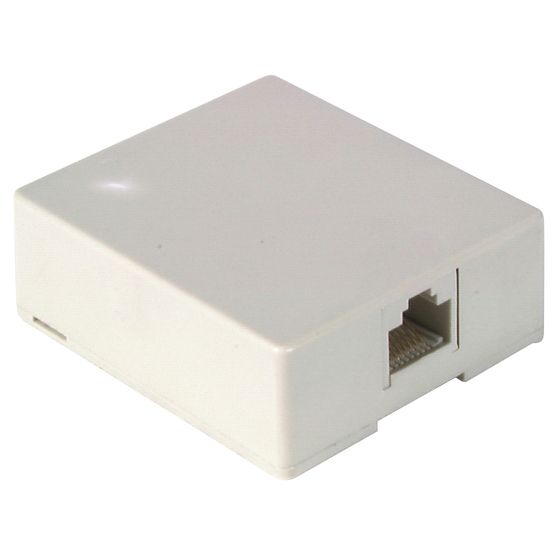 RJ45 Side Entry Surface Mount 8P8C Modular Socket – Beige, ACA Approved