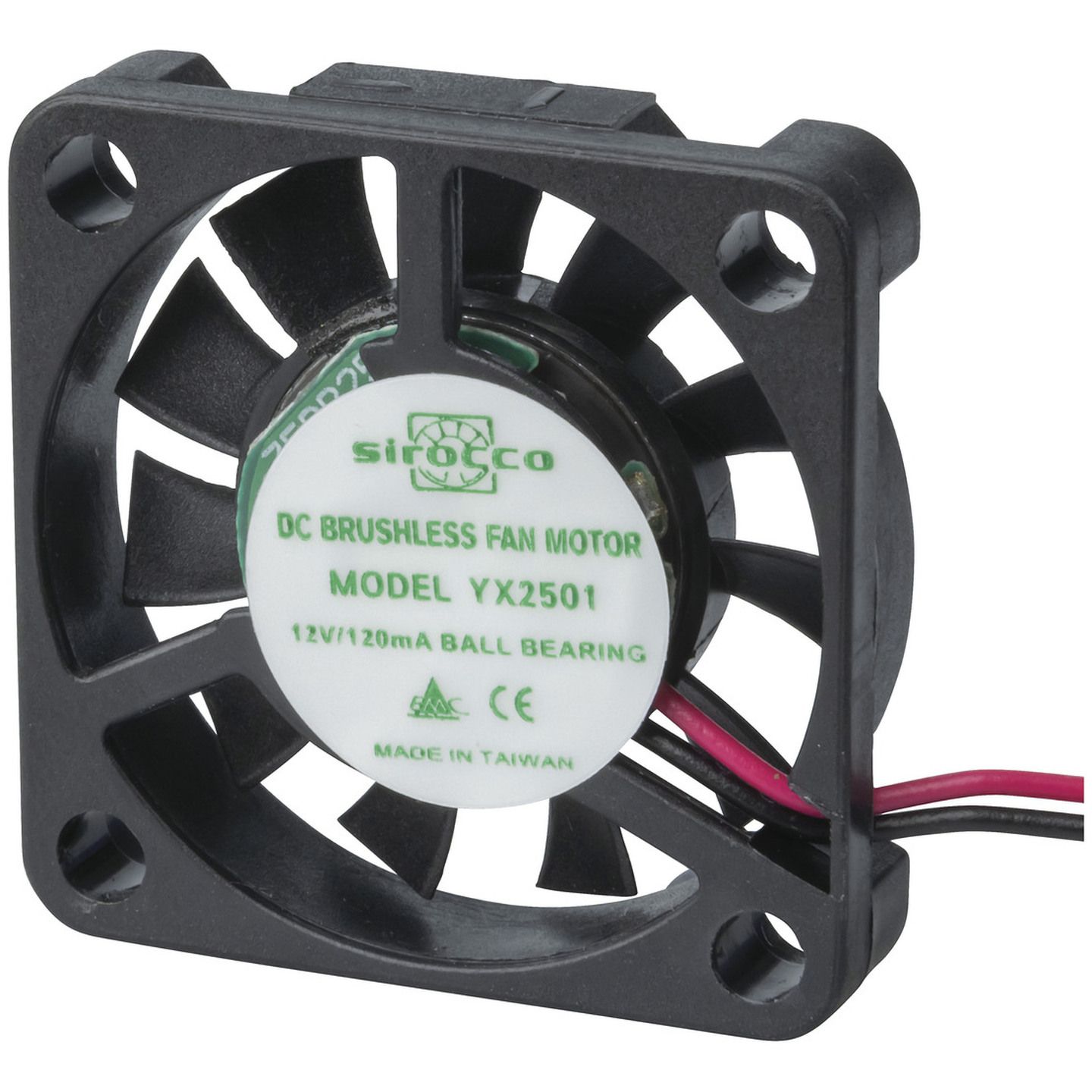 30mm Thin 12VDC 2 Wire Fan