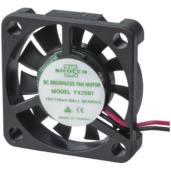 Jaycar 30mm Thin 12V DC 2-Wire Cooling Fan – Fits Tight Spaces | YX2501