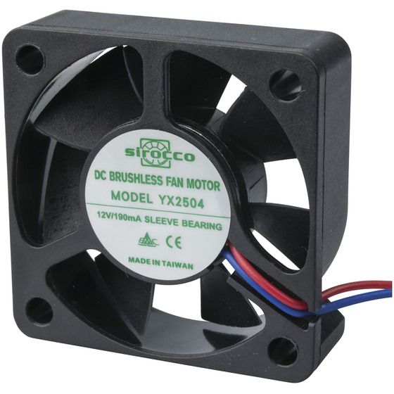 Jaycar 50mm Thin 15mm 12V DC Cooling Fan – 33dBA, 0.7 m³/min Airflow
