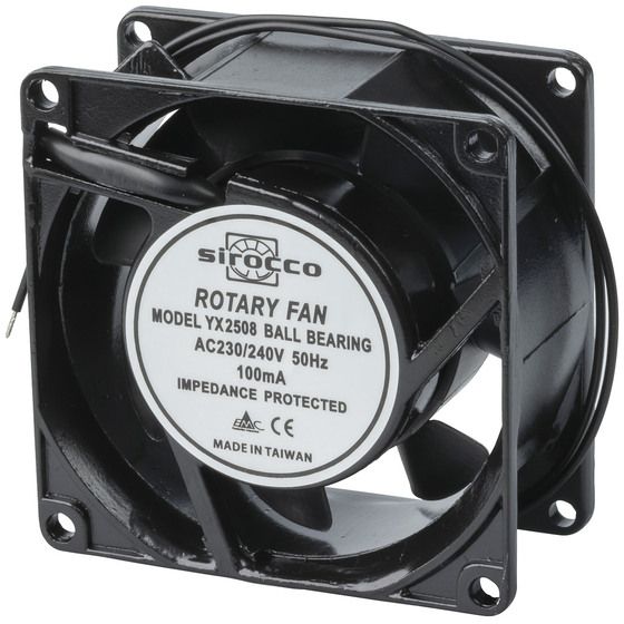 Jaycar 80mm 240V AC Ball Bearing Cooling Fan – Die Cast Aluminium Housing