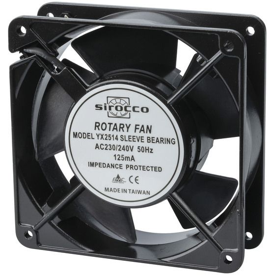 Sirocco 120mm 240V Axial Fan – Die Cast Aluminium Housing – 17 W