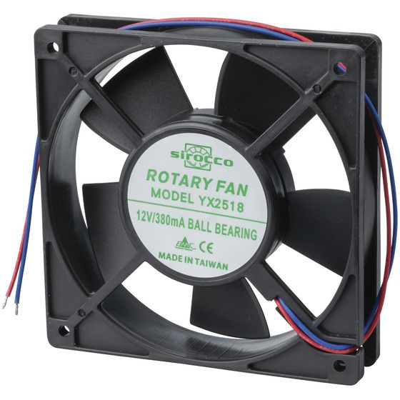 120mm 12V DC Thin Ball Bearing Cooling Fan – Fibreglass Housing