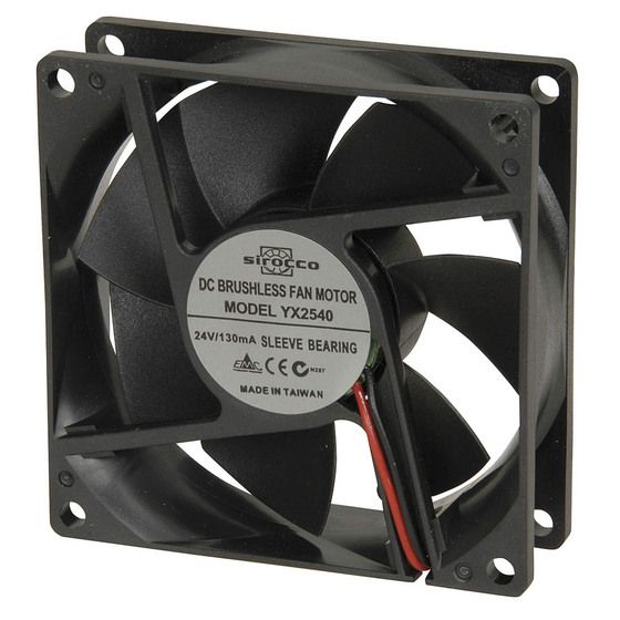Jaycar 24VDC Cooling Fan 80x80x25mm Sleeve Bearing YX2540