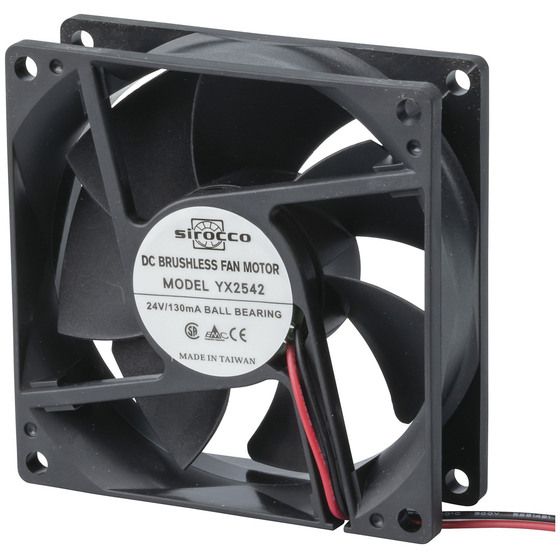 Jaycar 80mm 24VDC Thin Ball Bearing Fan 2-Wire YX2542