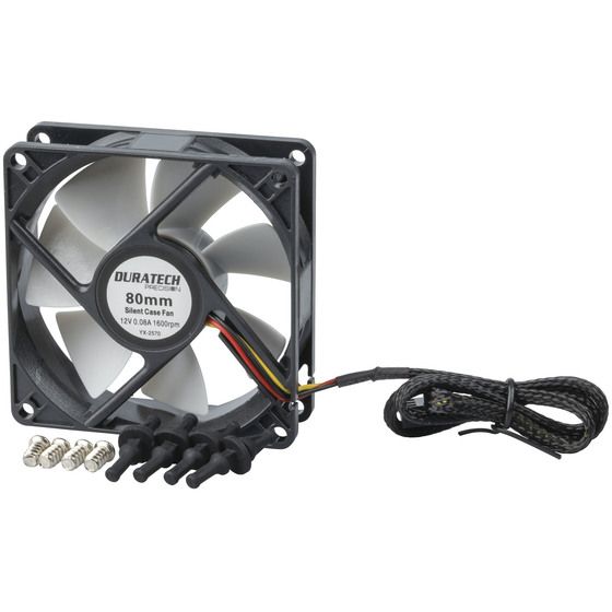 80mm Silent Hydrodynamic Bearing Case Fan with Rubber Mounts – JAYCAR
