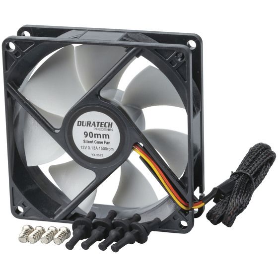 90mm Silent Hydrodynamic Bearing Case Fan with Rubber Mounts – JAYCAR