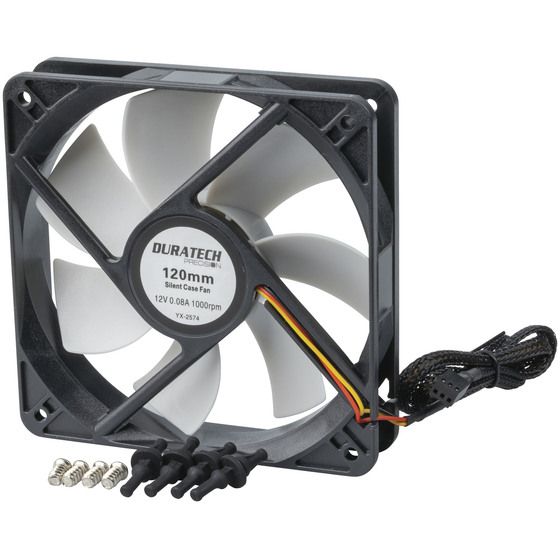 120mm Silent Hydrodynamic Bearing Case Fan with Rubber Mounts – JAYCAR