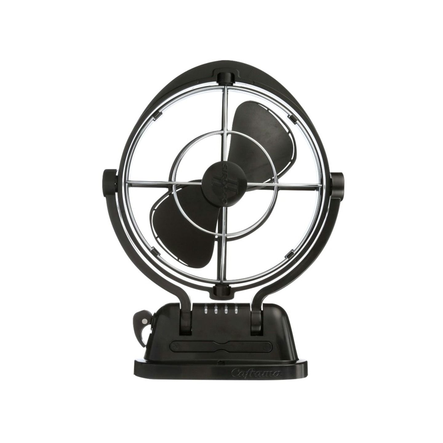 Sirocco 12-24VDC Gimbal Fan 7in Three Speed Black