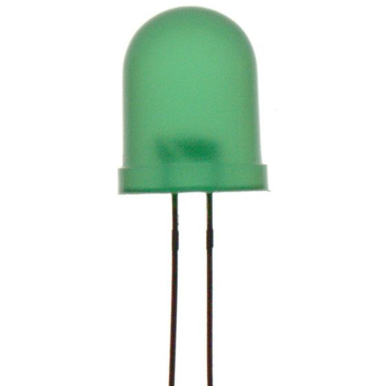 Jaycar Green 10mm LED 100mcd Round Diffused Lens – Soft Glow Indicator Light