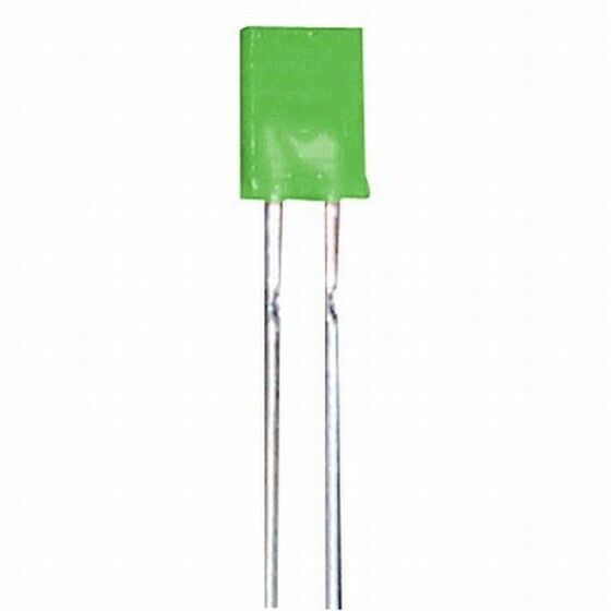 Jaycar Green 5x2mm Rectangular Diffused LED 15mcd (ZD0232)