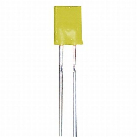 Jaycar Yellow 5x2mm Rectangular Diffused LED 10mcd (ZD0234)