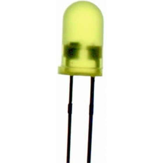 YELLOW 5MM LED FLASHING 35MCD ROUND DIFFUSED