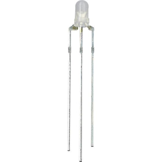 Jaycar Tricolour Red/Green/Orange 3mm LED | 4.5–6 mcd | Diffused Lens | Common Cathode
