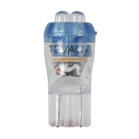 Jaycar T10 Wedge LED QUAD Globe – Blue | 12VDC Automotive Dashboard Light (ZD0396)