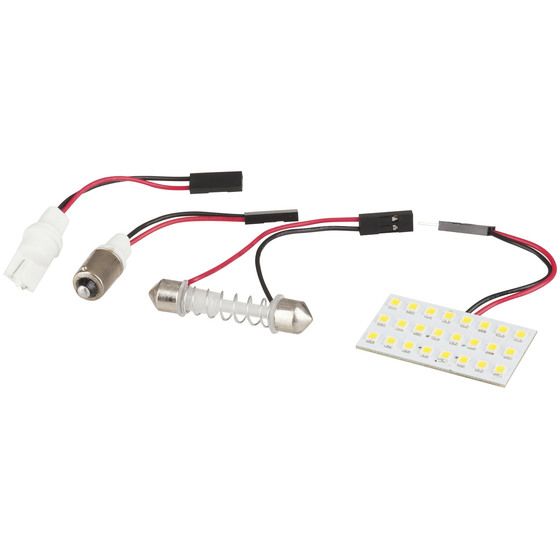Jaycar Universal T10/211/BA9S LED Retrofit Kit – 24 SMD LEDs, 3M Adhesive Backing
