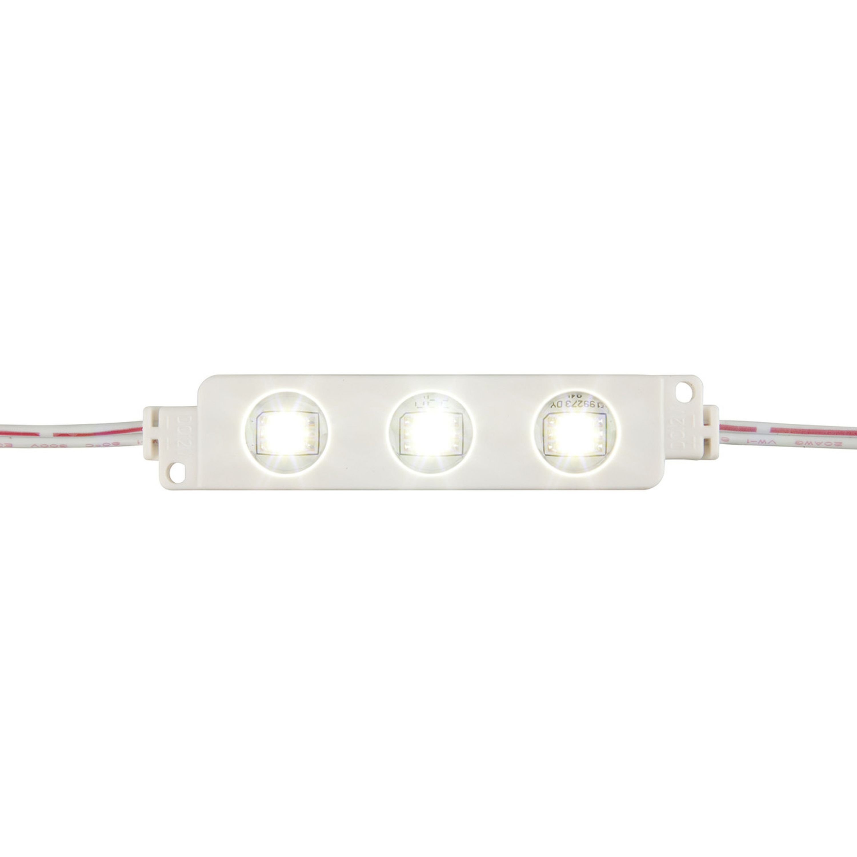 IP65 LED Light Module String, 10x 3x5050-LEDs, Cool White