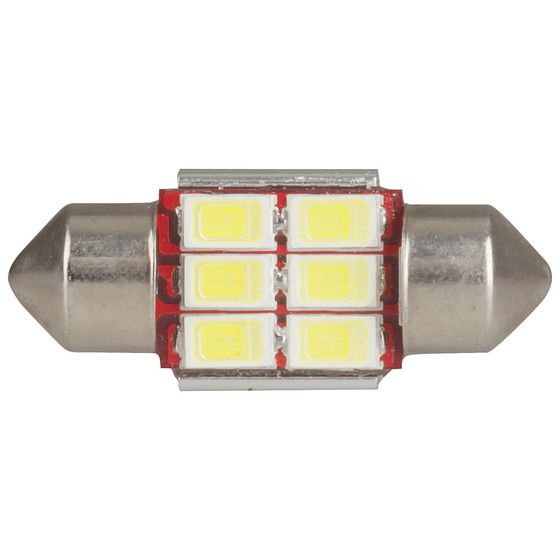 Jaycar 31mm LED Festoon Globe | 6x5730 SMD LEDs | CANBus Compatible