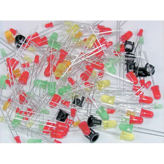 Assorted LED Pack – 100 LEDs + Free Mounting Hardware | Jaycar