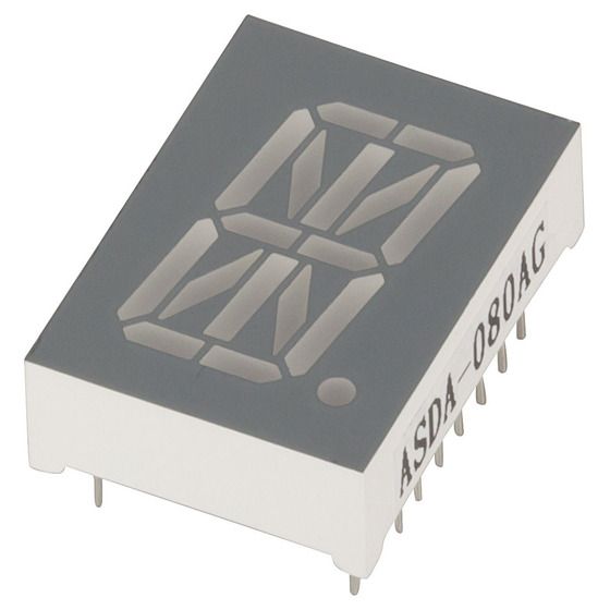 Jaycar Green 16-Segment Common Anode LED Display Module
