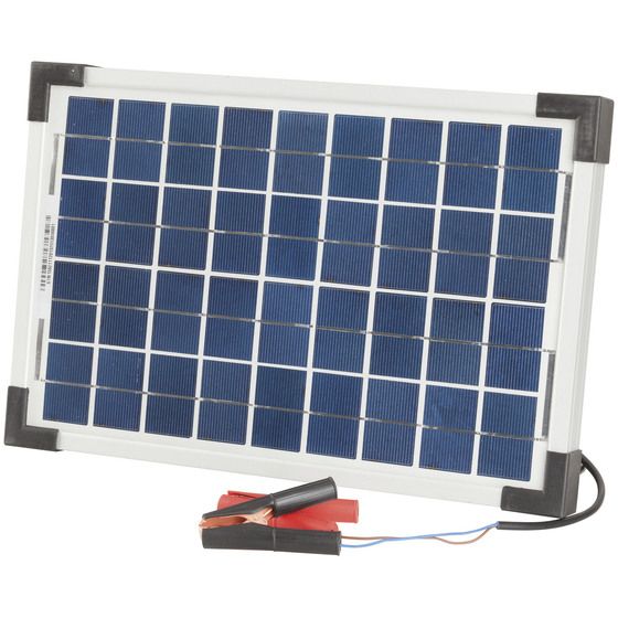 JAYCAR 12V 10W Solar Panel with Battery Clips – Trickle Charger for Caravans, Sheds & Farm Equipment