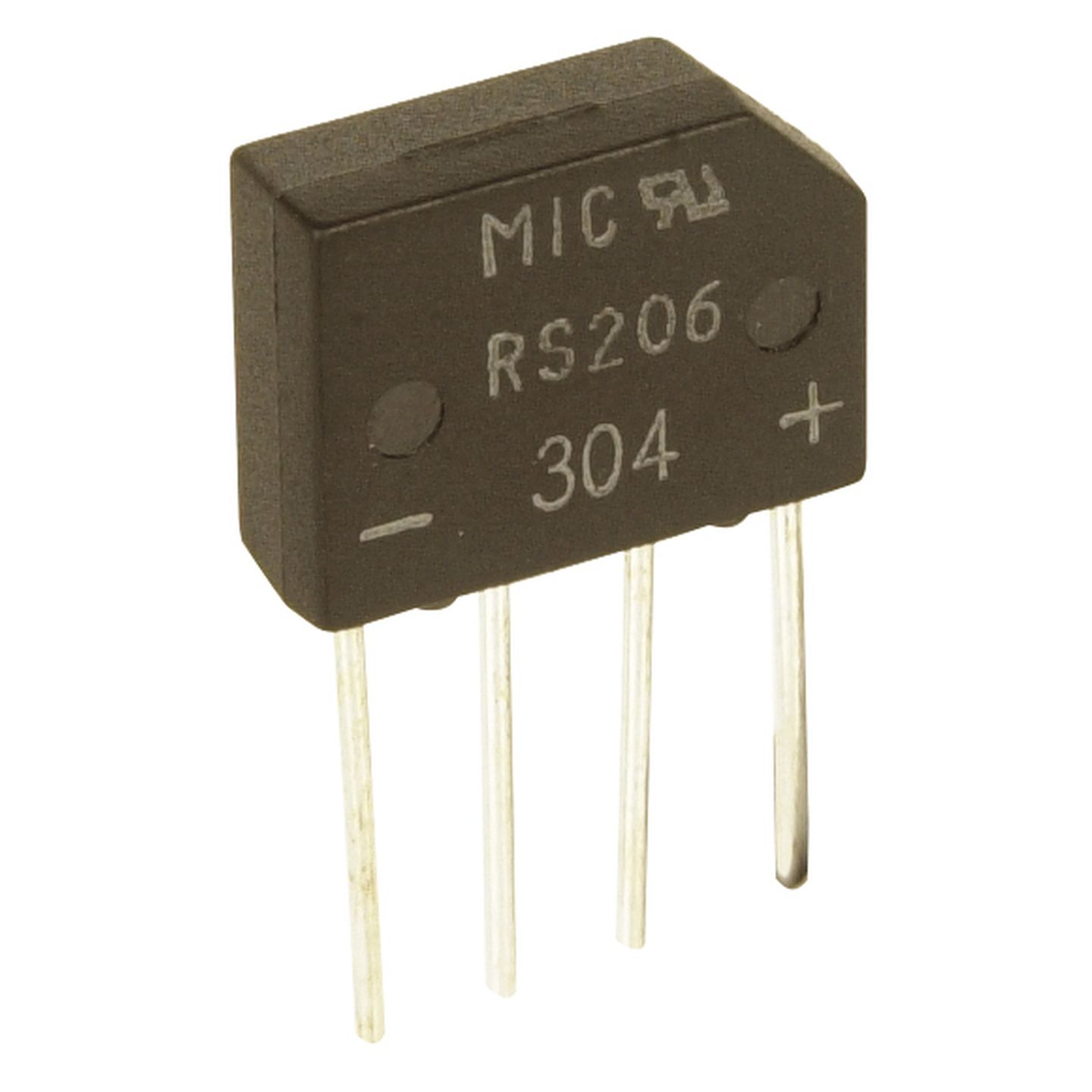 2A 600V Inline Bridge Rectifier